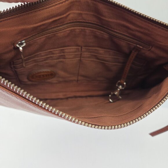 Fossil Sydney Brown Leather Crossbody Bag - Picture 8 of 16